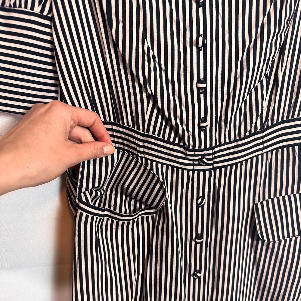 3 FOR $35! ๐ฆ UO Ali & Jay All Aboard Striped Puff Sleeve Mini Dress Sz. S - Picture 4 of 5